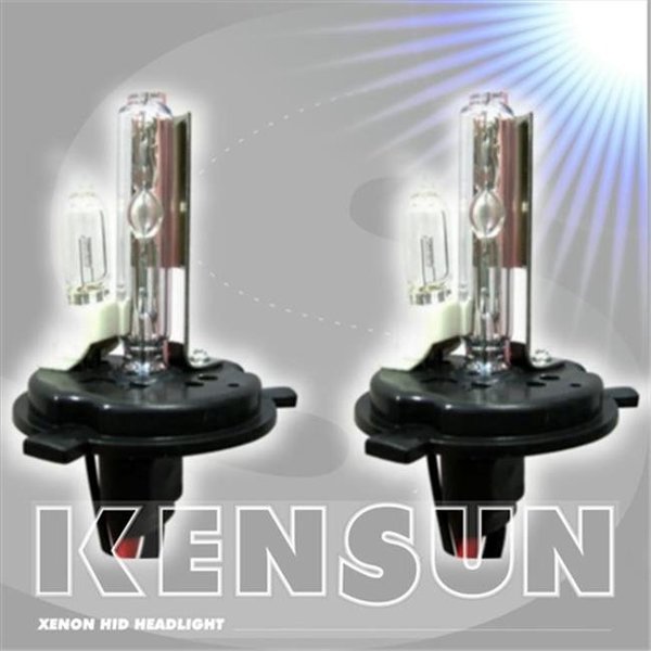 Kensun UN-K-Bulbs-H4 LH-6K HID Xenon Lo-Hi Halogen 6000K 35W AC Bulbs; Bright White, Kensun, Mfr#: UN-K-Bulbs-H4 LH-6K