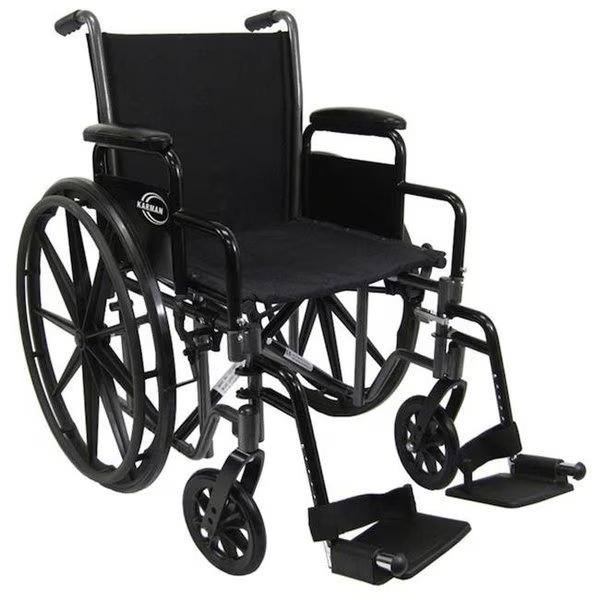 Karman Healthcare LT-700T-E LT-700T 18 in.  Height Adujustable Seat 36 lbs. Lightweight Steel Wheelchair with Removable Armrest and Elevating Legrest, Karman Healthcare, Mfr#: LT-700T-E