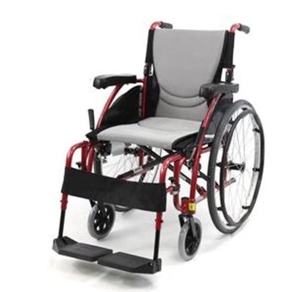 Karman Healthcare S-Ergo115F16SS S-Ergo 115 16 in. seat Ultra Lightweight Ergonomic Wheelchair with Swing Away Footrest in Silver, Karman Healthcare, Mfr#: S-Ergo115F16SS