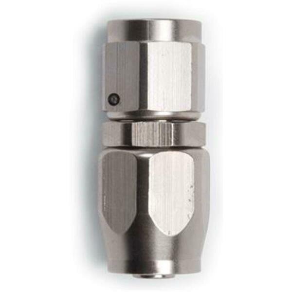Full Flow Straight Silver Hose End Fitting, Russell/Edel, Mfr#: R62-610021