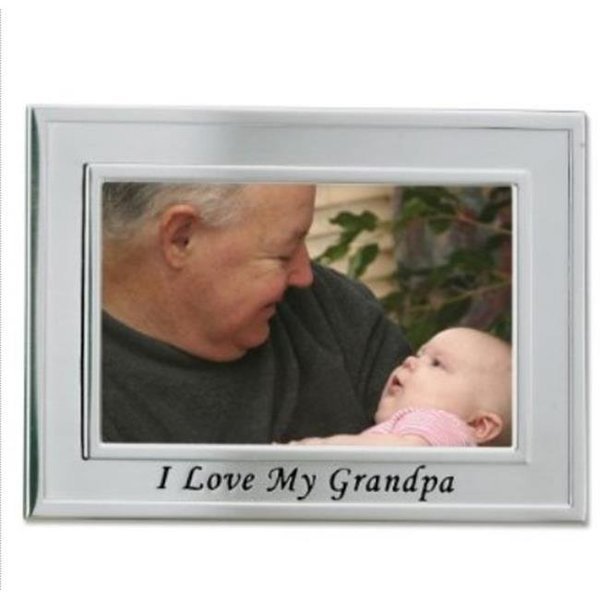Brushed Metal 4x6 I Love My Grandpa Picture Frame - Sentiments Collection, Blueprints, Mfr#: BL24885