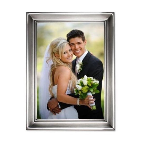 Lawrence Frames 609057 Lawrence Frames Brushed Pewter 5x7 Metal Picture Frame, Lawrence Frames, Mfr#: 609057