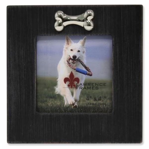 Lawrence Frames 545644 Wash Dog Frame With Bone Ornament - Black; 1.0 in., Lawrence Frames, Mfr#: 545644
