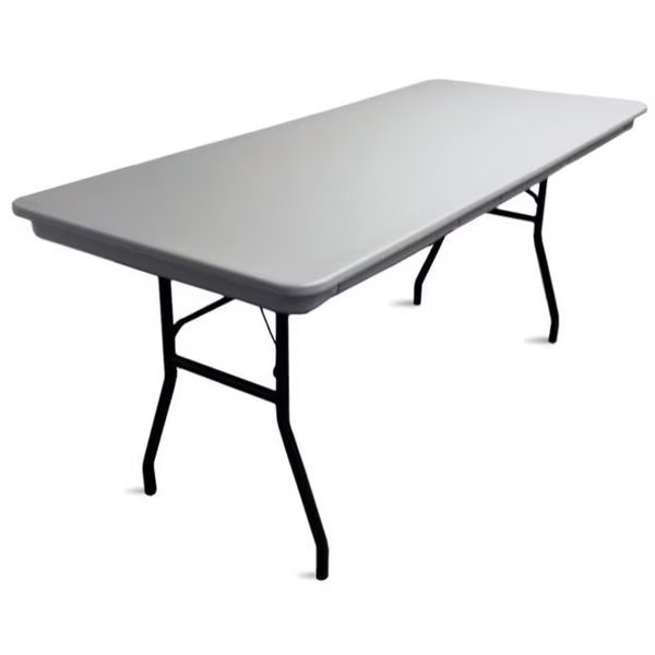 McCourt 77800 72 x 30 Inch Commercialite Folding Table - Gray with Black Frame, Mccourt, Mfr#: 77800
