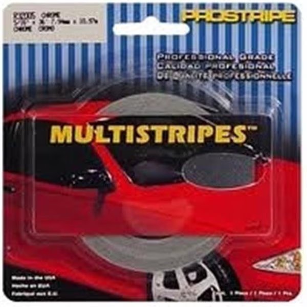 Prostripe R41006 0.19 in. x 15 0 ft. Vinyl Multistripe TapesSilver Metallic, Prostripe, Mfr#: PRS-R41006