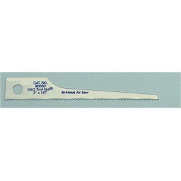 S and G Tool Aid 90000 Air Saw Blades 3 in. Scroll 18Tpi, S&G Tool Aid Corporation, Mfr#: SGT-90000