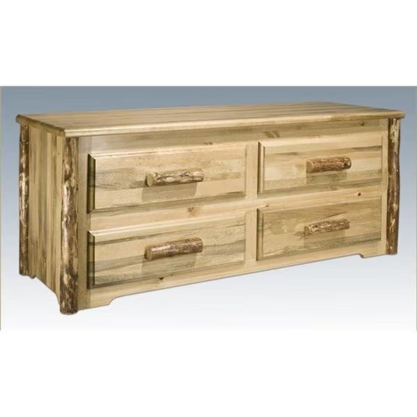 Montana Woodworks MWGCSC Glacier Country Sitting Chest with 4 Drawers, Montana Woodworks, Mfr#: MWGCSC
