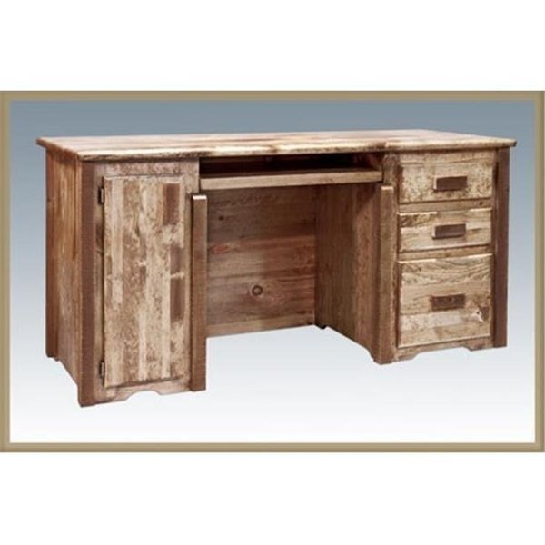 Montana Woodworks MWHCDPSL Homestead Collection Desk; Computer; 3 Drawers; Tower Slideout Stained and Lacquered, Montana Woodworks, Mfr#: MWHCDPSL