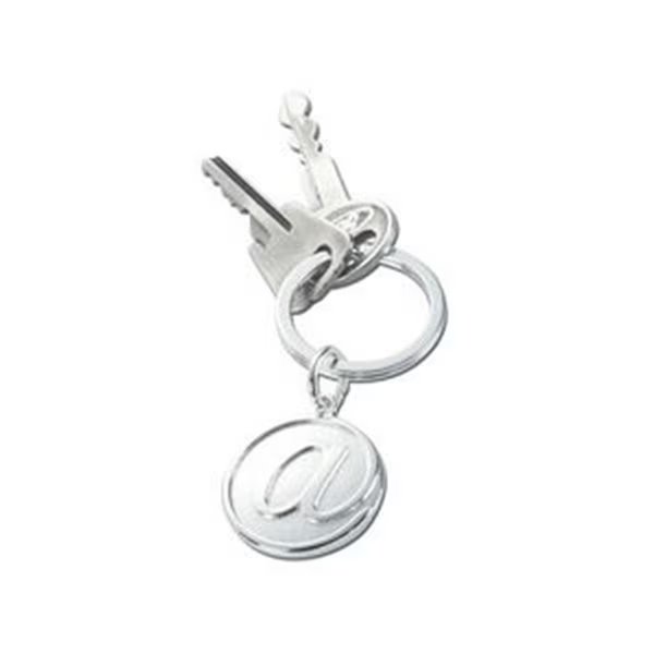 Key Ring at Sign Silver, Natico Originals, Mfr#: 601166S