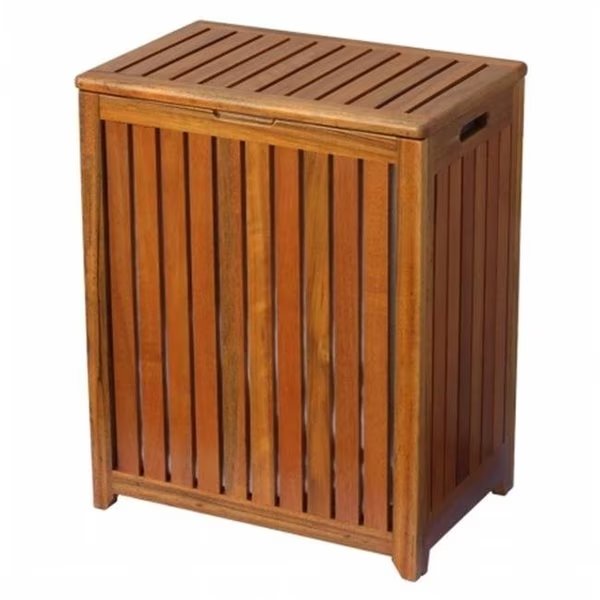 Oceanstar TRH1330 Oceanstar Solid Wood Spa Hamper, Oceanstar, Mfr#: TRH1330
