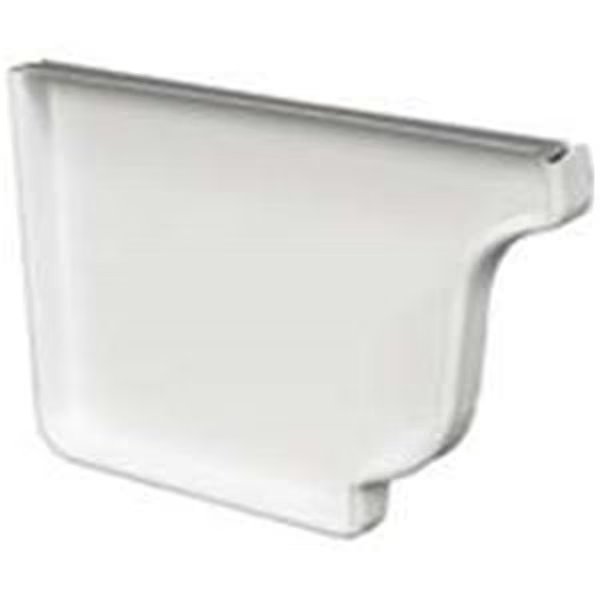 27005 White Aluminum Left Gutter Endcap - 5 In., Grilltown, Mfr#: GR666967