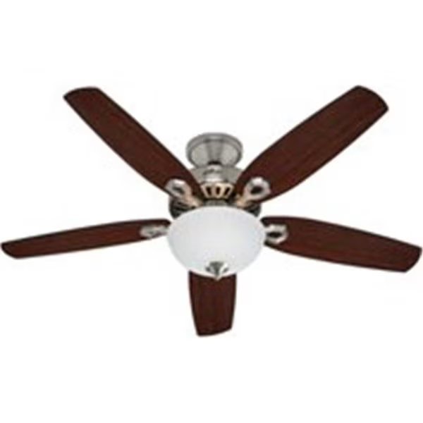 Hunter Fan 53090 Builder Deluxe Fan Nickel 52 In., Hunter, Mfr#: 2887131
