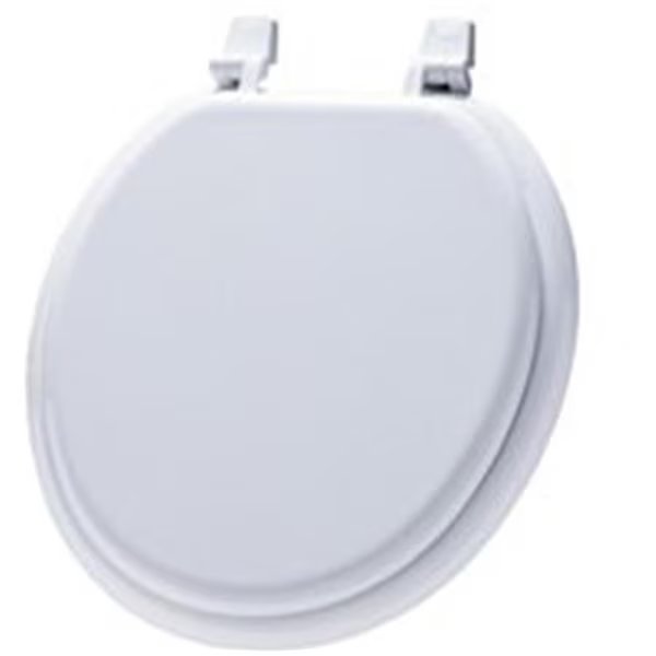 66TT-000 Toilet Seat Round Wood; White, Templeton, Mfr#: TE107130