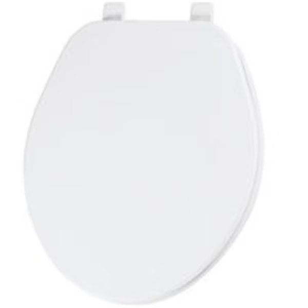 Round Plastic Toilet Seat; White, Templeton, Mfr#: TE107471
