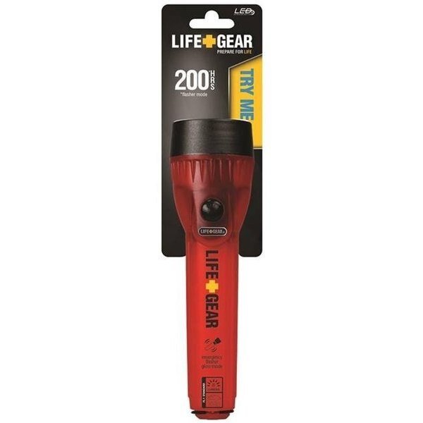 LIFE+GEAR LG124 Flashlight  LED Lamp  Alkaline Battery  Red, Good Life Gear, Mfr#: 2391696