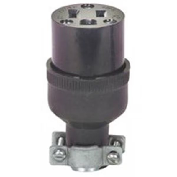 Cooper Wiring 222-BOX Rubber 3Wire Grounded Connector, Eaton Wiring Devices, Mfr#: 4858031