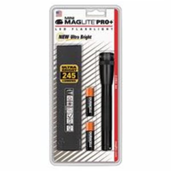 Mag-Lite Mini Pro Flashlight, 2 Aa, Black, Maglite, Mfr#: MA388488