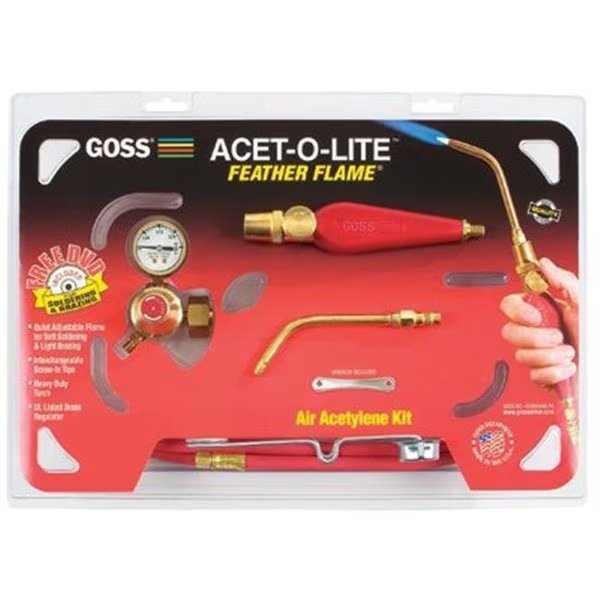 Goss 328-KA-1H Feather Flame Air-Acetylene Torch Outfits Kit, Goss, Mfr#: 328-KA-1H