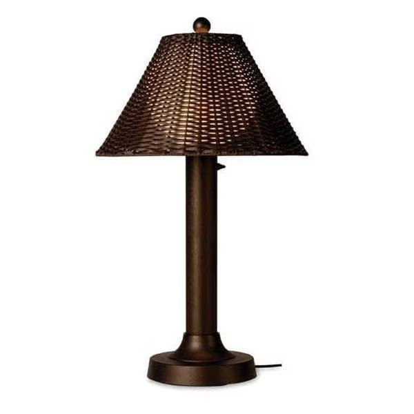Patio Living 17257 Bronze 34 inch Table Lamp - Walnut Shade, Patio Living, Mfr#: 17257