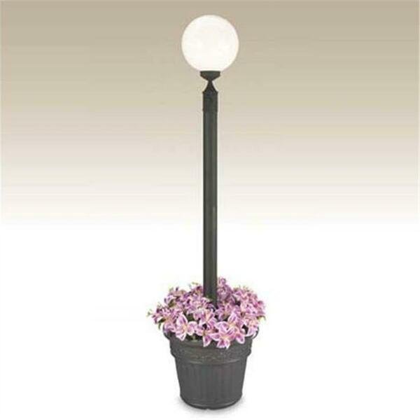 European 00381 Single White Globe Planter Lamp, Patio Living, Mfr#: LL-00381