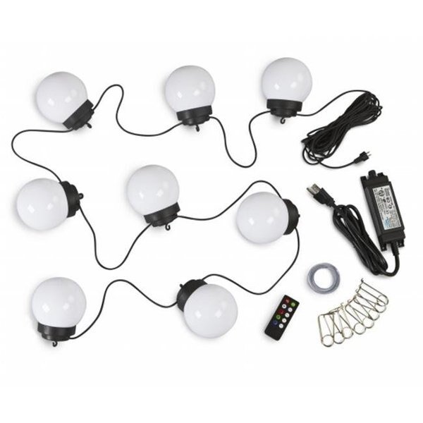 Patio Living  08089 8 Globe Color Changing LED Umbrella String Lights, Patio Living, Mfr#: 8089