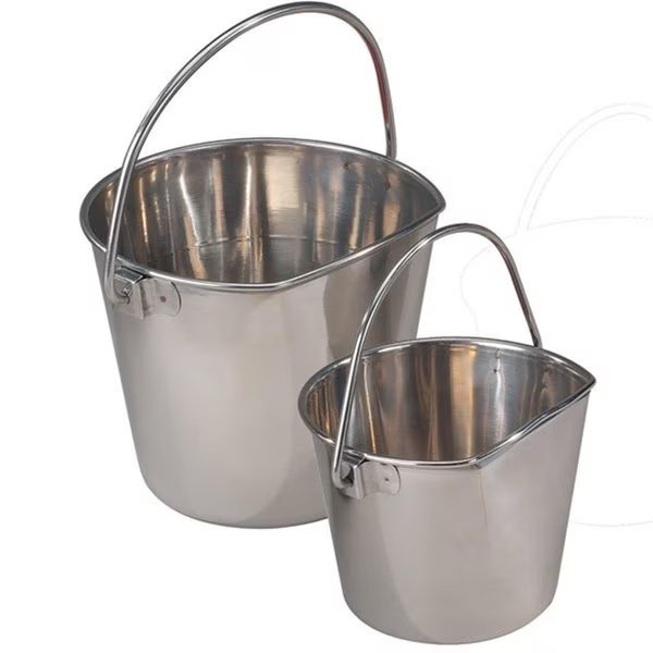 Stainless Steel Flat Sided Pail 288oz, Petpath, Mfr#: PE2480595