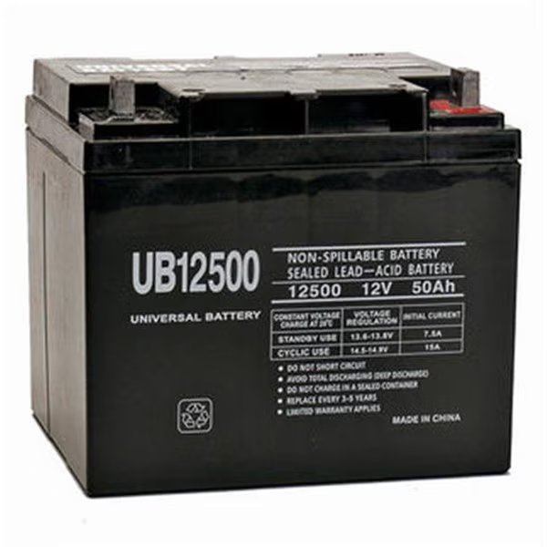 Upg 45977 Ub12500  Sealed Lead Acid Battery, Upg, Mfr#: 45977