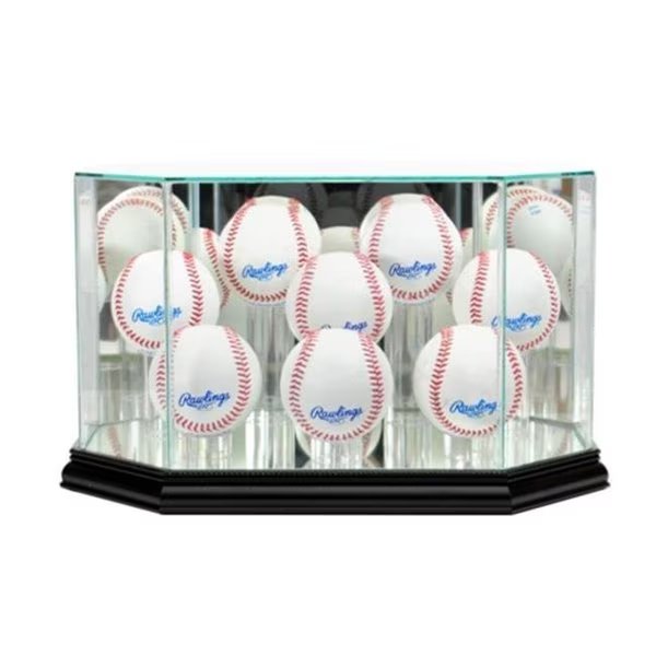 Perfect Cases 8BSB-B Octagon 8 Baseball Display Case; Black, Perfect Cases, Mfr#: 8BSB-B