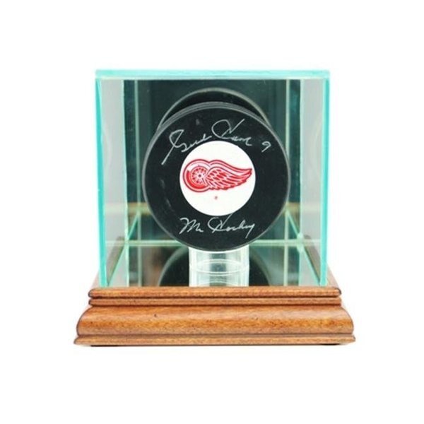 Perfect Cases SPK-W Single Hockey Puck Display Case; Walnut, Perfect Cases, Mfr#: SPK-W