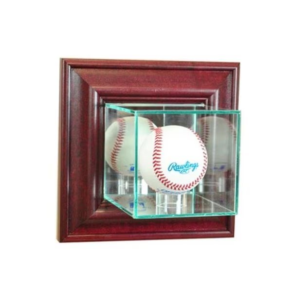 Perfect Cases WMBS-C Wall Mounted Baseball Display Case; Cherry, Perfect Cases, Mfr#: WMBS-C