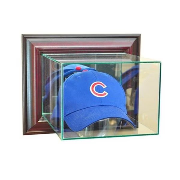 Perfect Cases WMCAP-C Wall Mounted Cap & Hat Display Case; Cherry, Perfect Cases, Mfr#: WMCAP-C