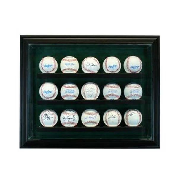 Perfect Cases PC-15BSCB-B 15 Baseball Cabinet Style Display Case; Black, Perfect Cases, Mfr#: PC-15BSCB-B