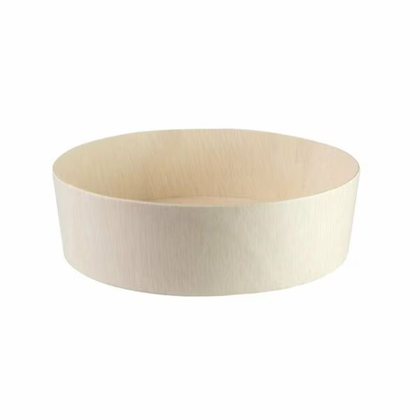 24 Oz. Round Wooden Bowl For 7 Macarons - 5.9 x 1.7 In, 100PK, Packnwood, Mfr#: 210SAMBOL155