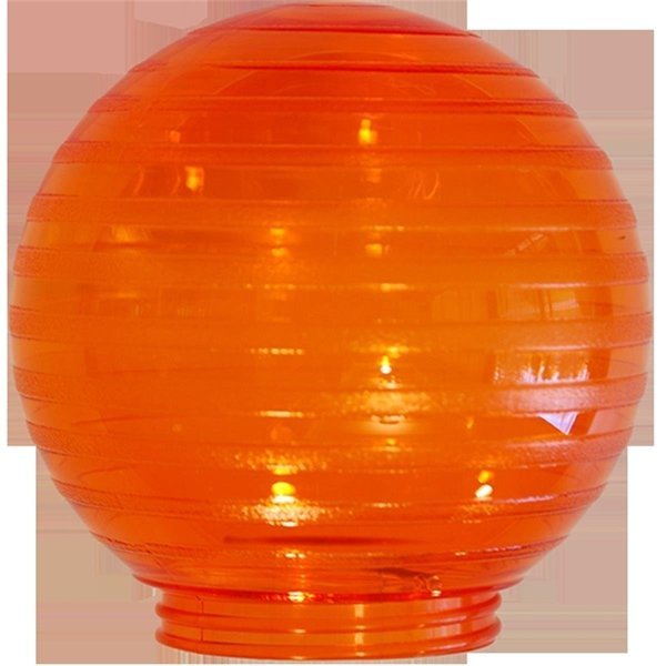 Sphere 6 in. Etched Orange Acrylic Festival Replacement Globe, 6PK, Perfecttwinkle, Mfr#: PE915290