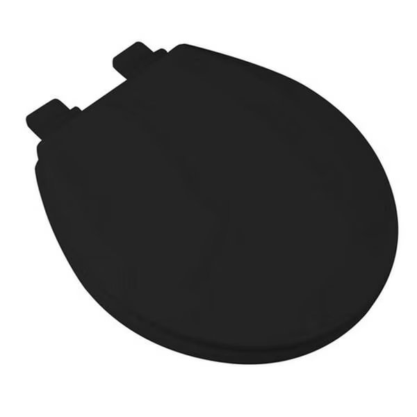 Slow Close Premium Round Molded Wood Toilet Seat- Black, Plumbing Technologies, Mfr#: 1F1R7-90