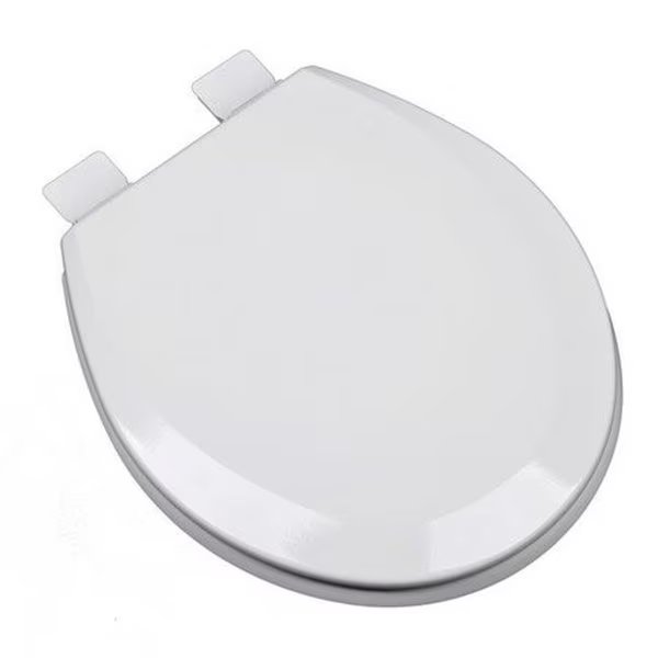 Plumbing Technologies 1F1R5-00 Premium Molded Round Wood Toilet Seat; White, Plumbing Technologies, Mfr#: 1F1R5-00