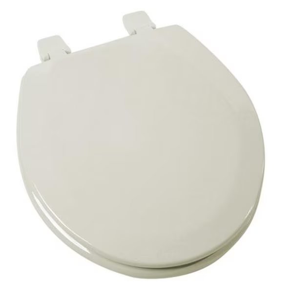 Plumbing Technologies 1F1R3-01 Deluxe Molded Round Wood Toilet Seat; Bone, Plumbing Technologies, Mfr#: 1F1R3-01