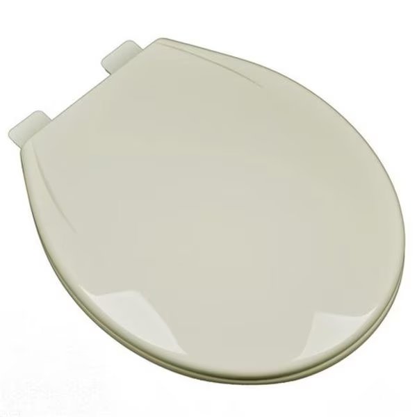 Plumbing Technologies 2F1R6-01 Slow Close Plastic Round Front Contemporary Design Toilet Seat; Bone, Plumbing Technologies, Mfr#: 2F1R6-01
