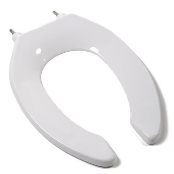 Plumbing Technologies 4F1E3SSC-00 Commercial Quality Elongated Toilet Seat with Stainless Steel Hinges Post & Self Sustaing Hinges; White, Plumbing Technologies, Mfr#: 4F1E3SSC-00