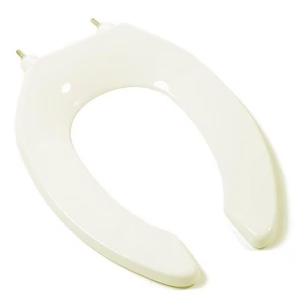 Plumbing Technologies 4F1E3SSC-02 Commercial Quality Elongated Toilet Seat with Stainless Steel Hinges Post & Self Sustaing Hinges; Biscuit & Linen, Plumbing Technologies, Mfr#: 4F1E3SSC-02
