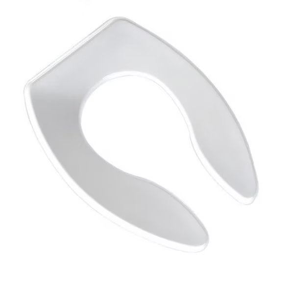 Plumbing Technologies 4F1E4SSC-00 Extra Heavy Duty Commercial Quality Elongated Toilet Seat with Stainless Steel Hinges Post Thigh Pads & Check Hinges; White, Plumbing Technologies, Mfr#: 4F1E4SSC-00