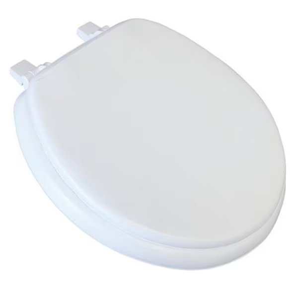 Plumbing Technologies 6F1R1-00 Deluxe Soft Round Toilet Seat; White, Plumbing Technologies, Mfr#: 6F1R1-00