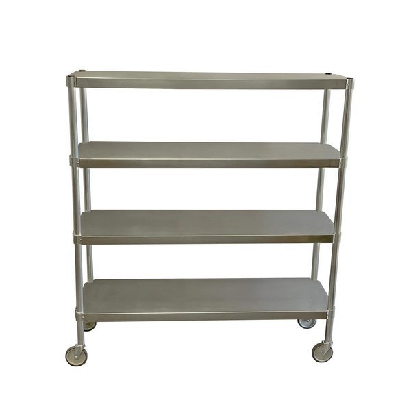 N204836-4-CHL2 Mobile 4 Tier Queen Mary Shelving Units, 54 x 20 x 36 in., Daphnes Dinnette, Mfr#: DA2638072