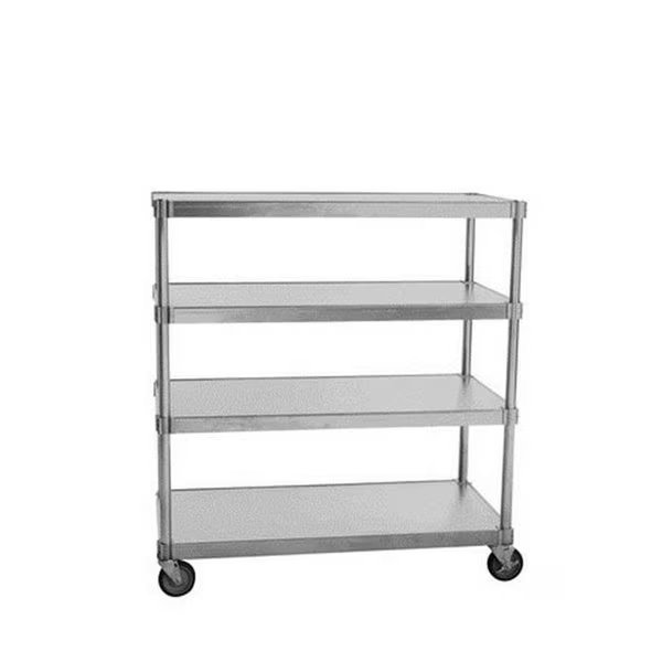 Prairie View N204860-4-CHL2 Mobile 4 Tier Queen Mary Shelving Units; 54 x 20 x 60 in., Prairie View Industries, Mfr#: A204860-4-CHL2