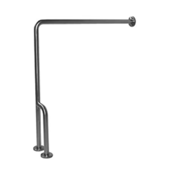 90 degree Floor to Wall 30 x 33 in. Stainless Steel Grab Bar with Outrigger - Left, Back2Basics, Mfr#: BA117103