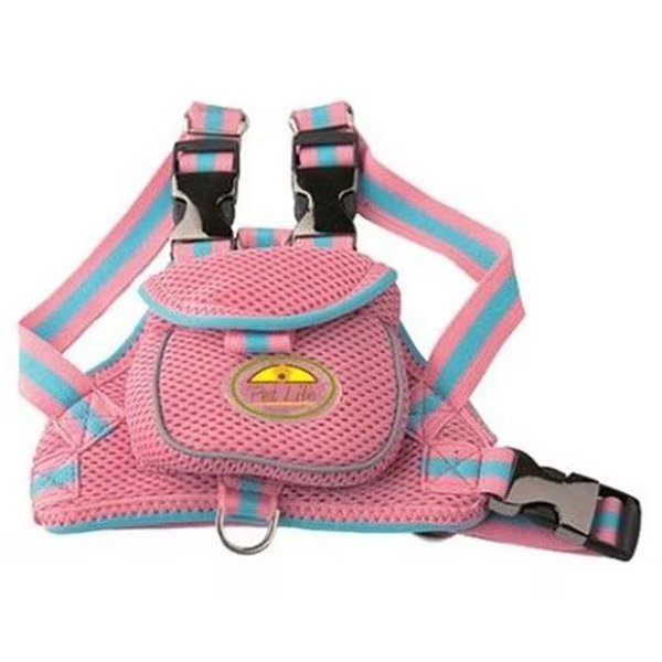 Large Mesh Harness with pouch Pink, Petpurifiers, Mfr#: PE468499