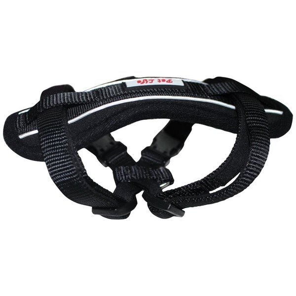 Mountaineer Chest Compression Adjustable Reflective Easy Pull Dog Harness, Black - Small, Petpurifiers, Mfr#: PE2640441
