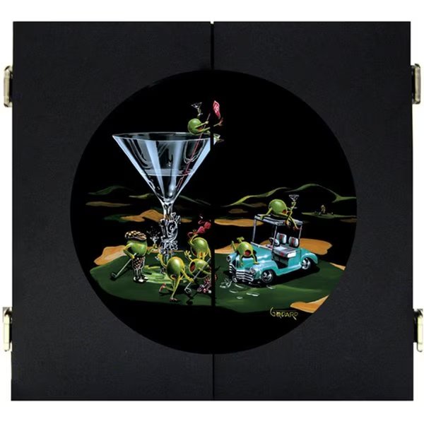 19Th Hole Dartboard Cabinet, Petro Enterprises, Mfr#: PE434505