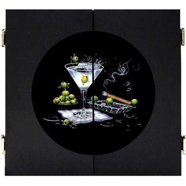 Olive Party II Dartboard Cabinet, Petro Enterprises, Mfr#: PE434507