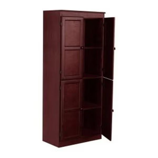 Concepts In Wood KT613B-3072-C Multi-use Storage Cabinet; Cherry Finish 5 Shelves, Concepts In Wood, Mfr#: KT613B-3072-C
